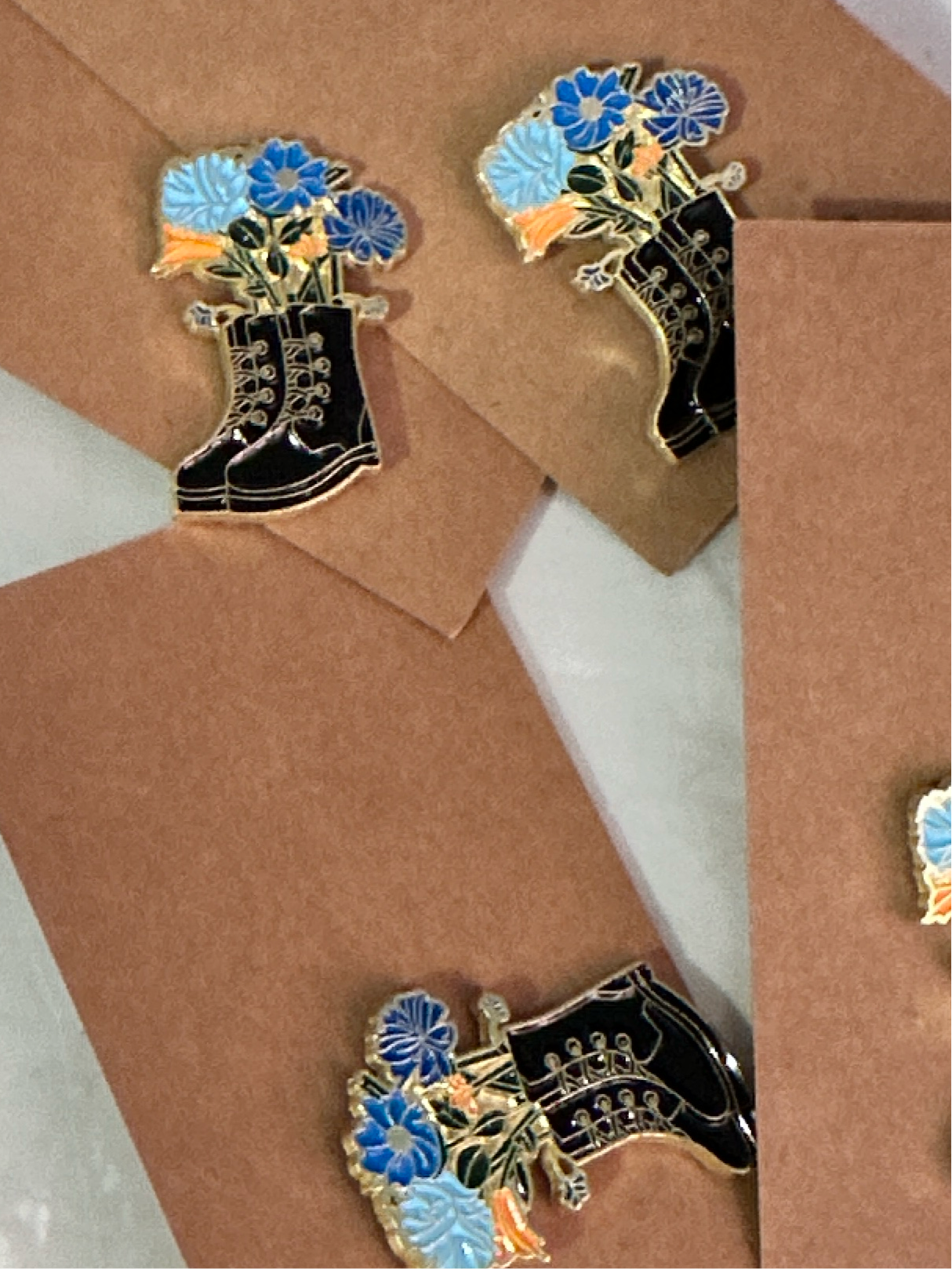 Flower Boots Enamel Pin