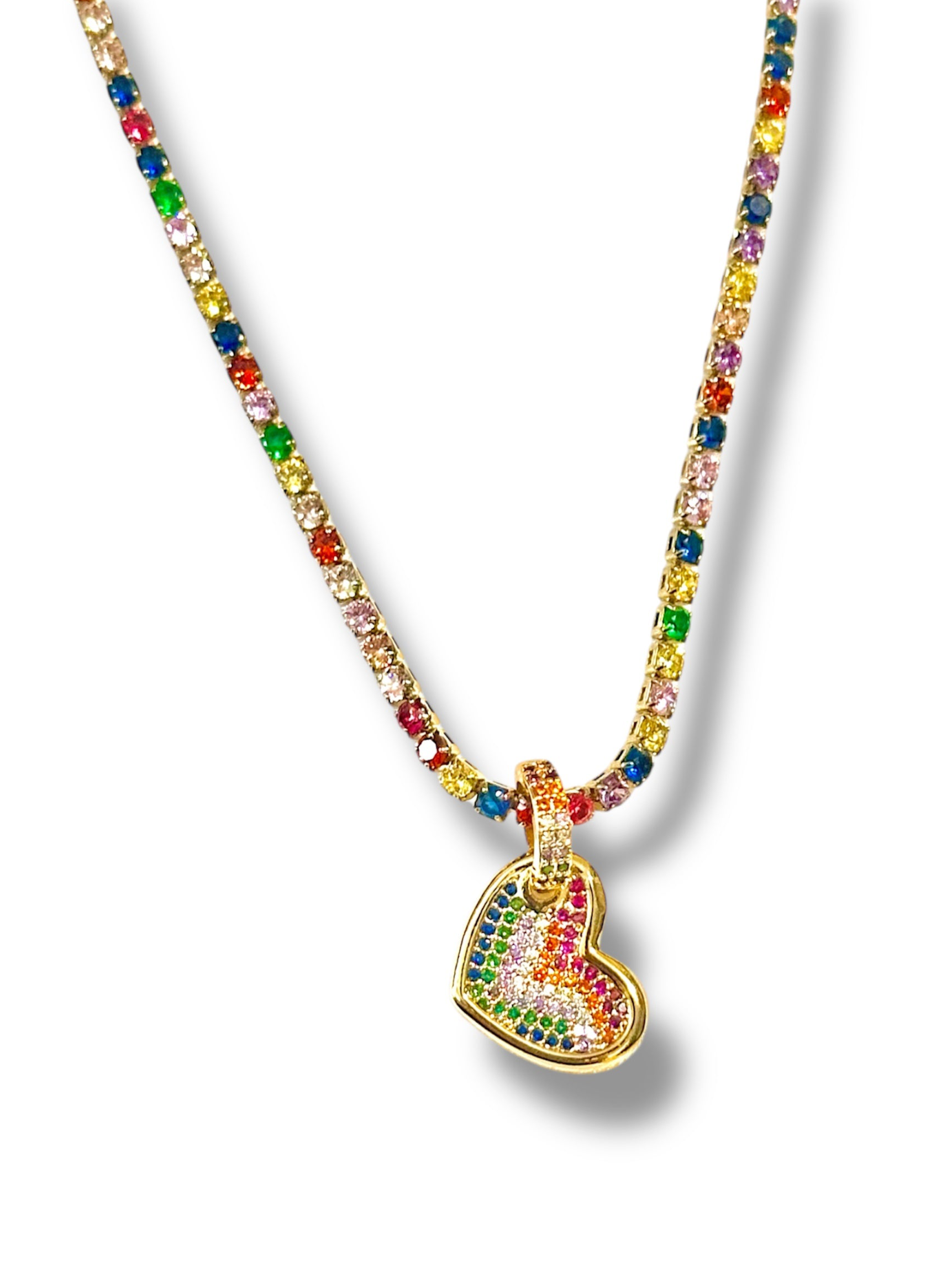 Rainbow Heart Necklace