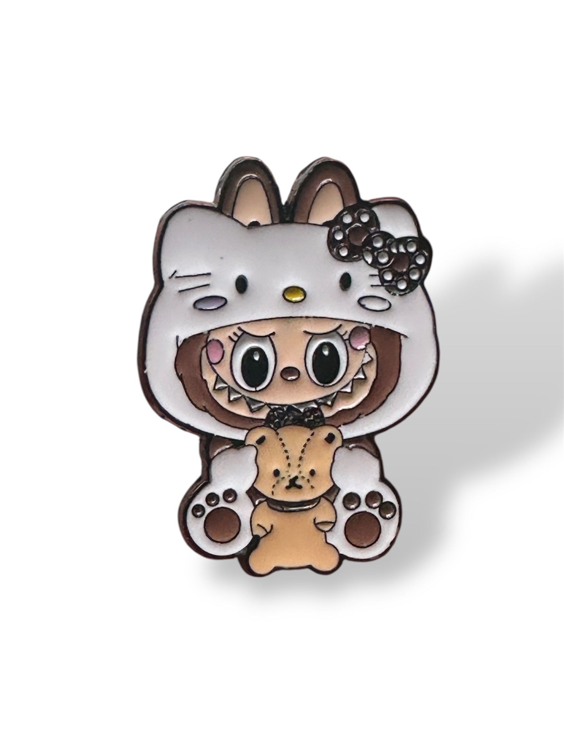3-Labubu kitty cosplay enamel pin