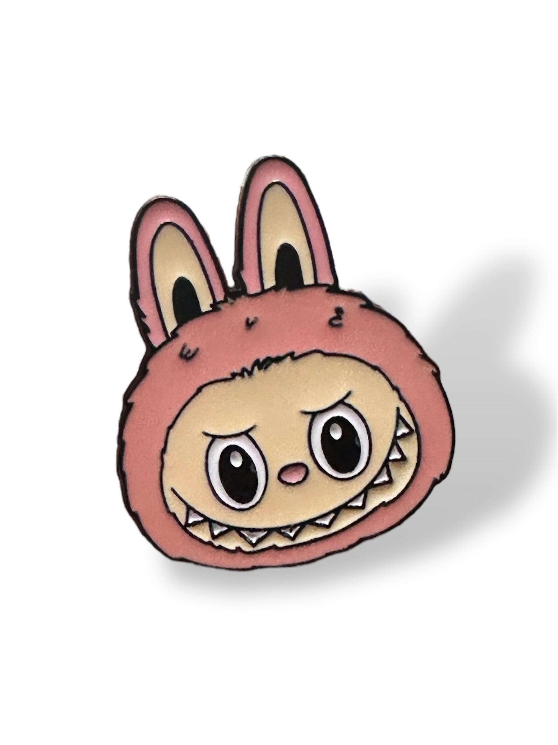 1-Labubu pink head enamel pin