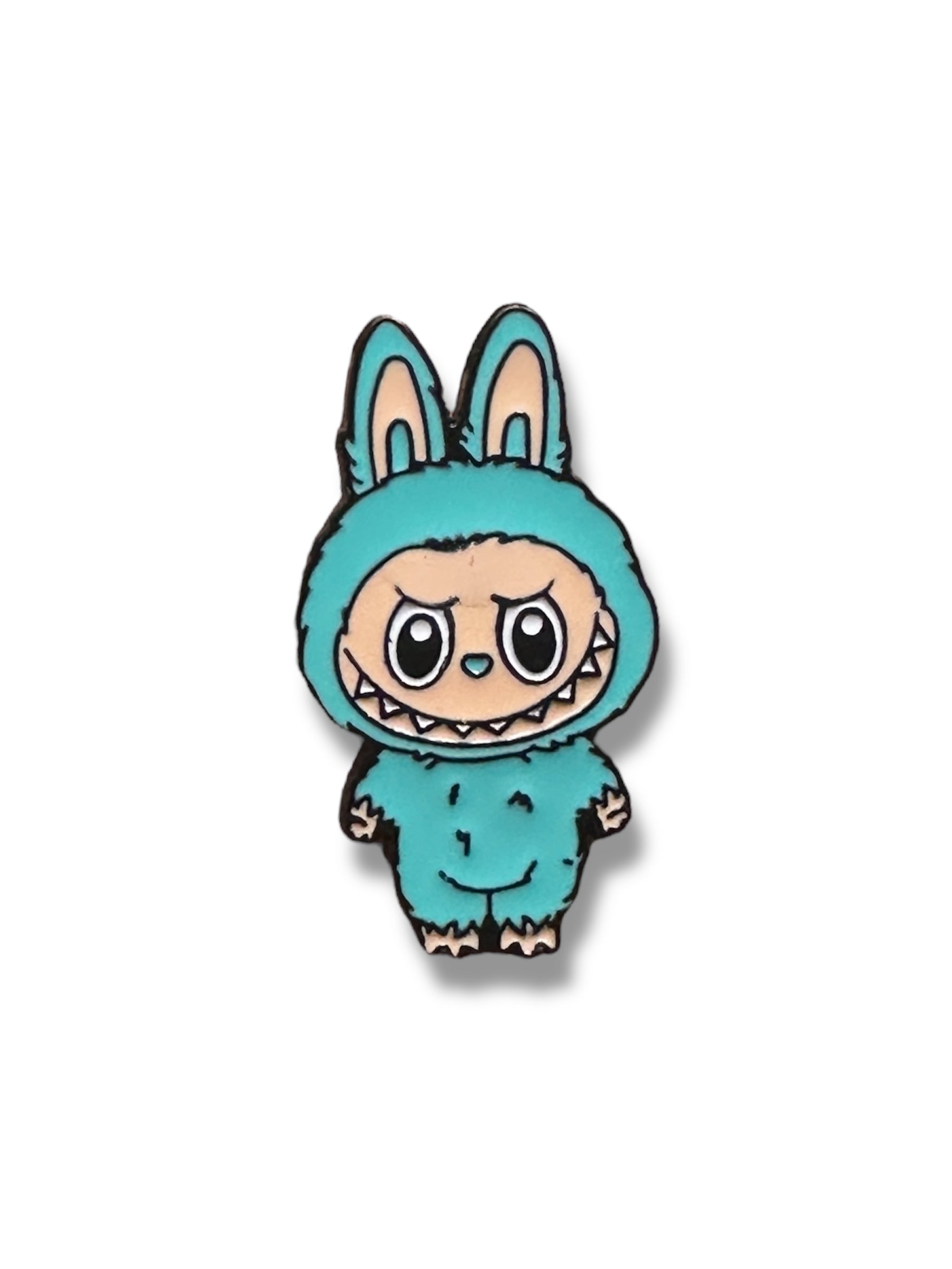 2-Labubu Teal doll enamel pin