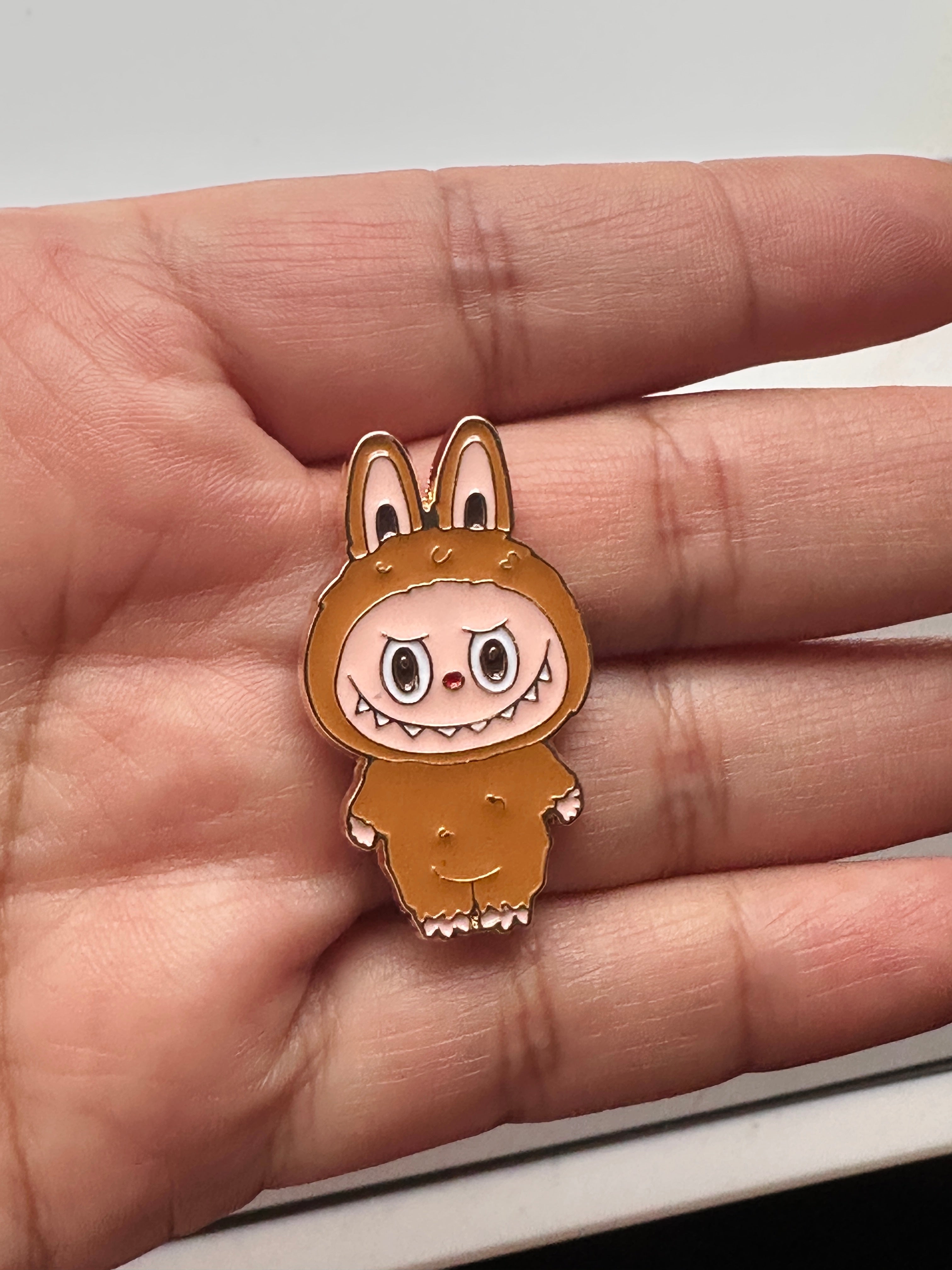 9-Labubu cinnamon color enamel pin