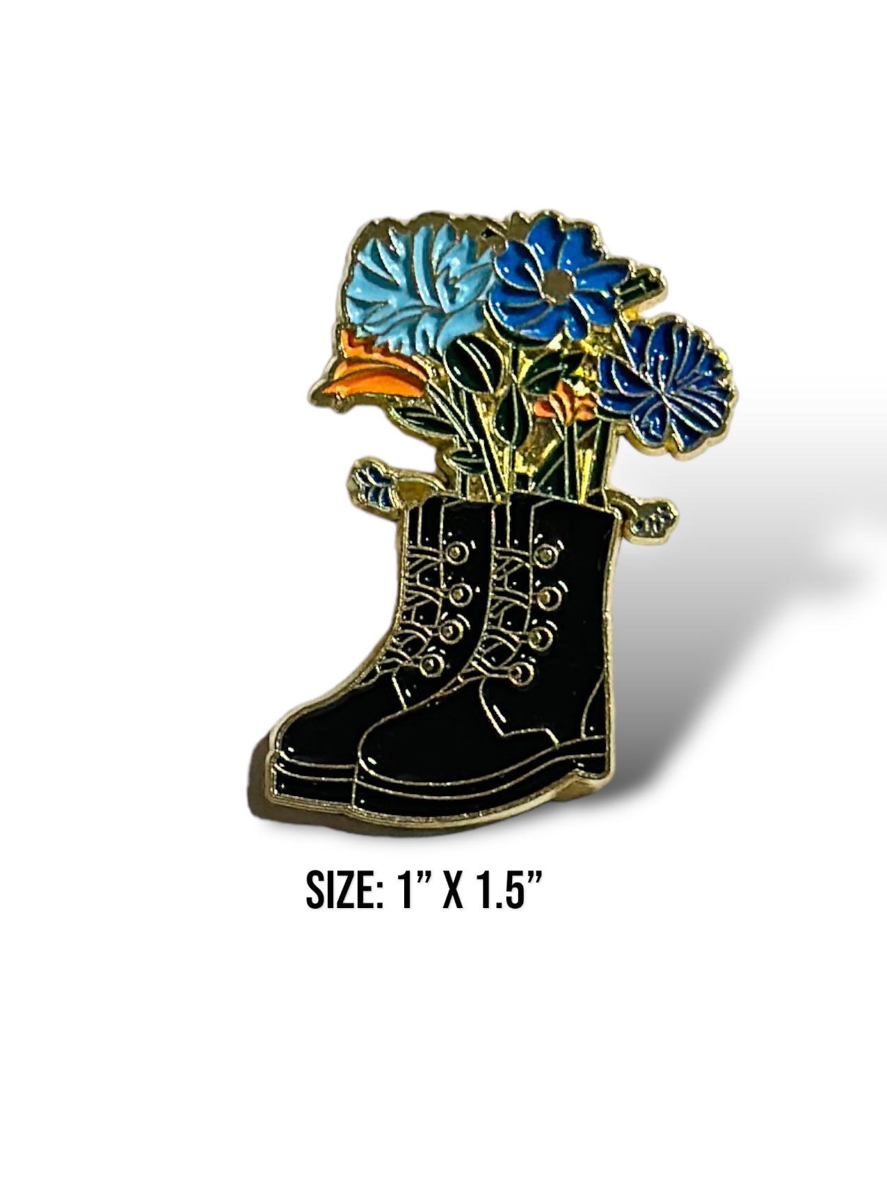 Flower Boots Enamel Pin