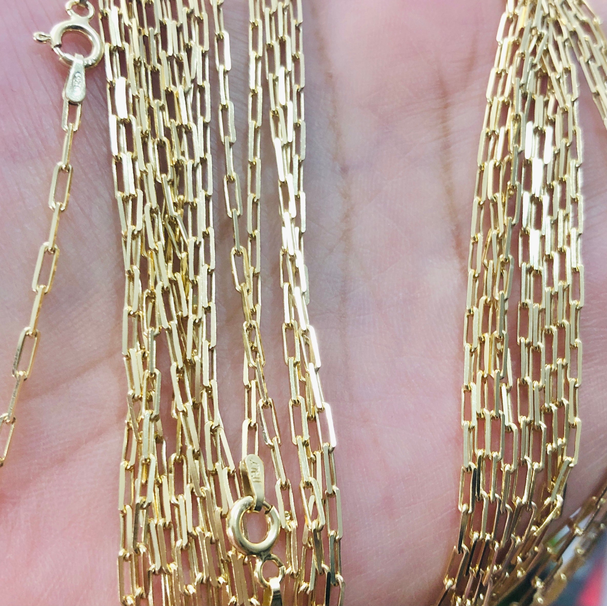 Minimalist Paperclip Italian Vermeil Gold Chain (Essentials)