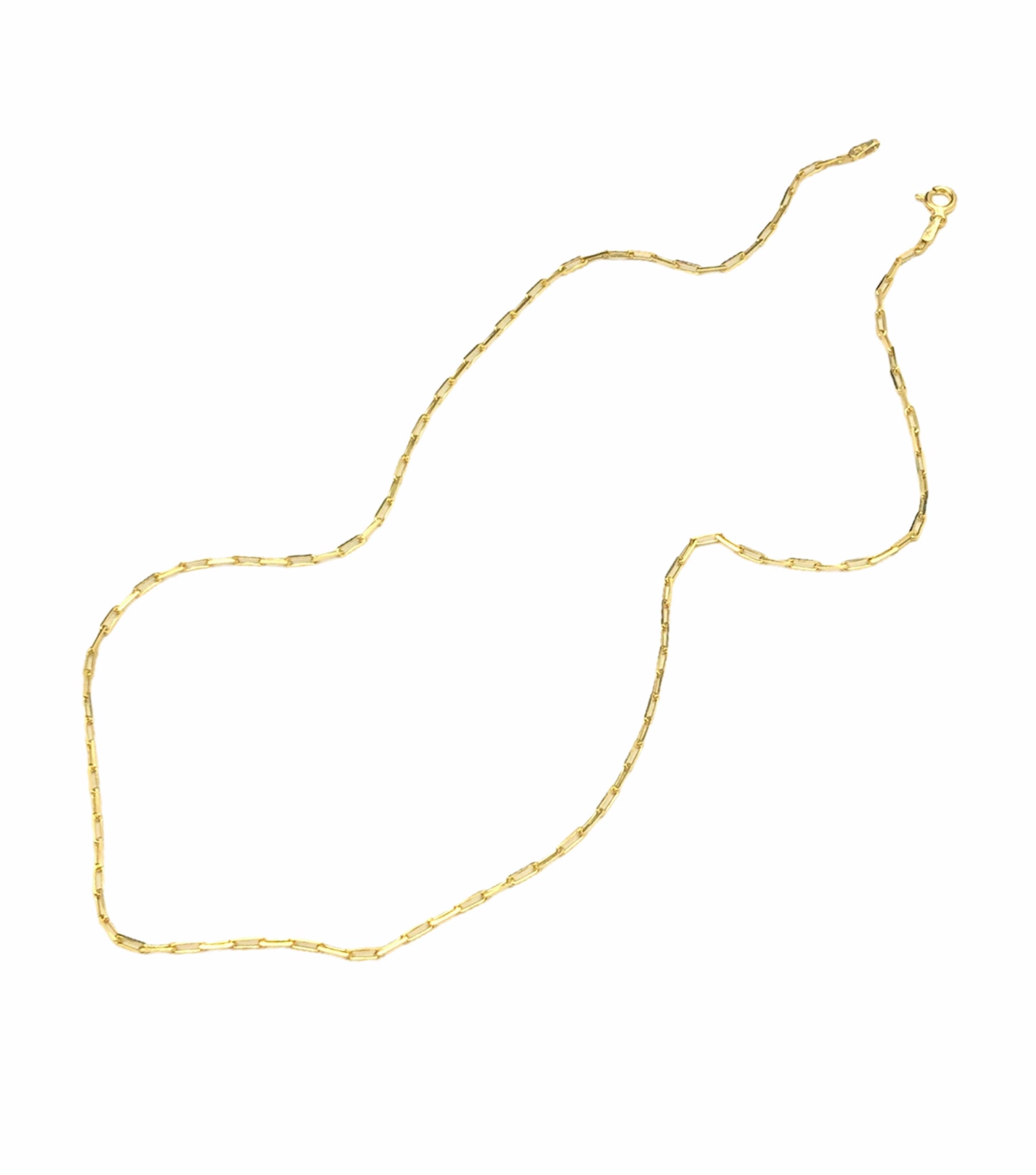 Minimalist Paperclip Italian Vermeil Gold Chain (Essentials)