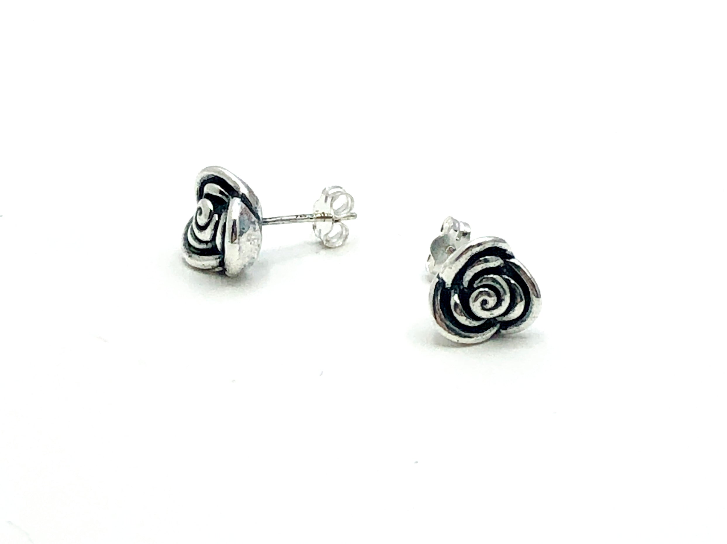 Sterling Silver 925 Roses Stud Earrings - minimalist style