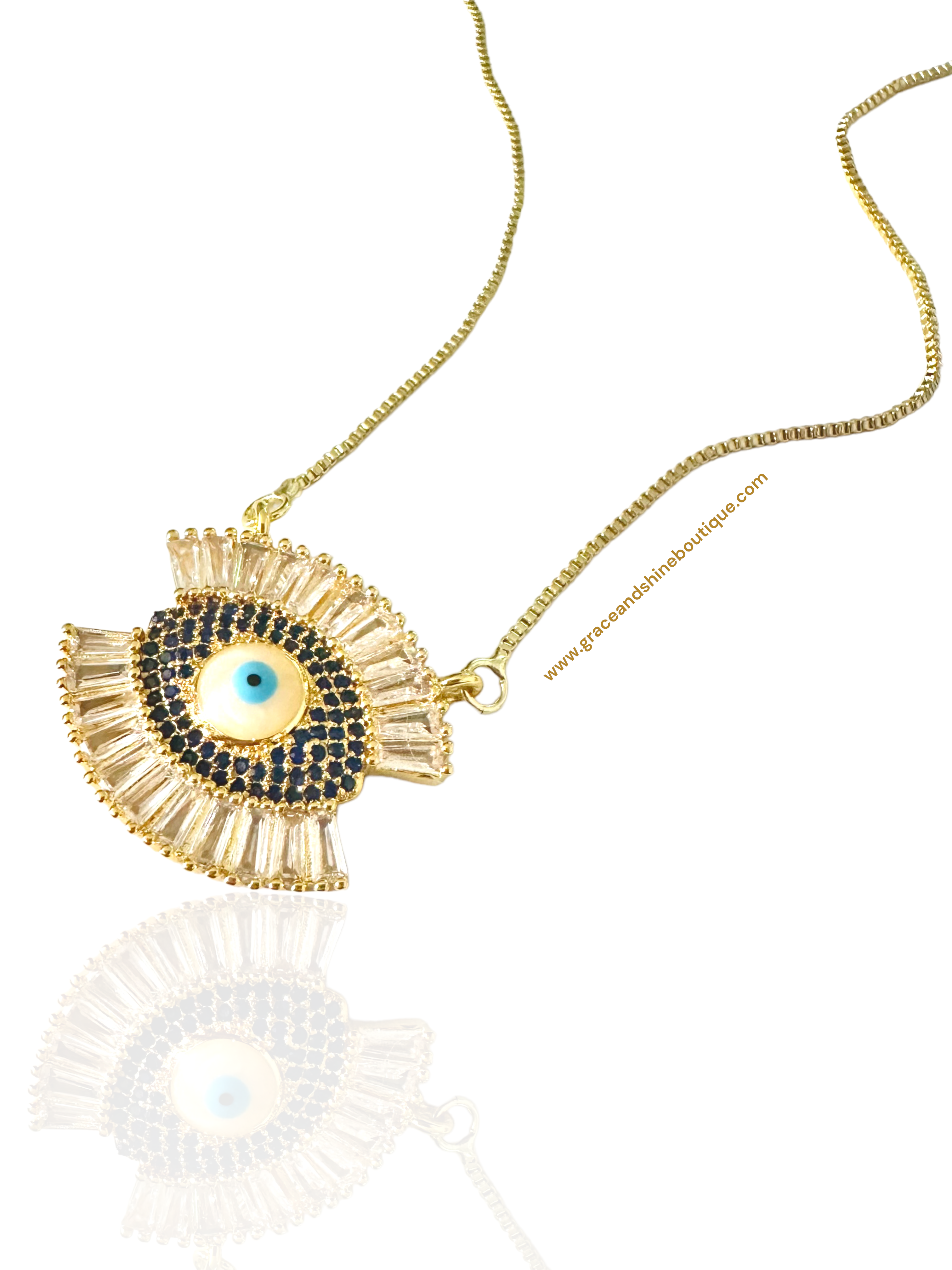 Shinny Evil Eye Protection Necklace