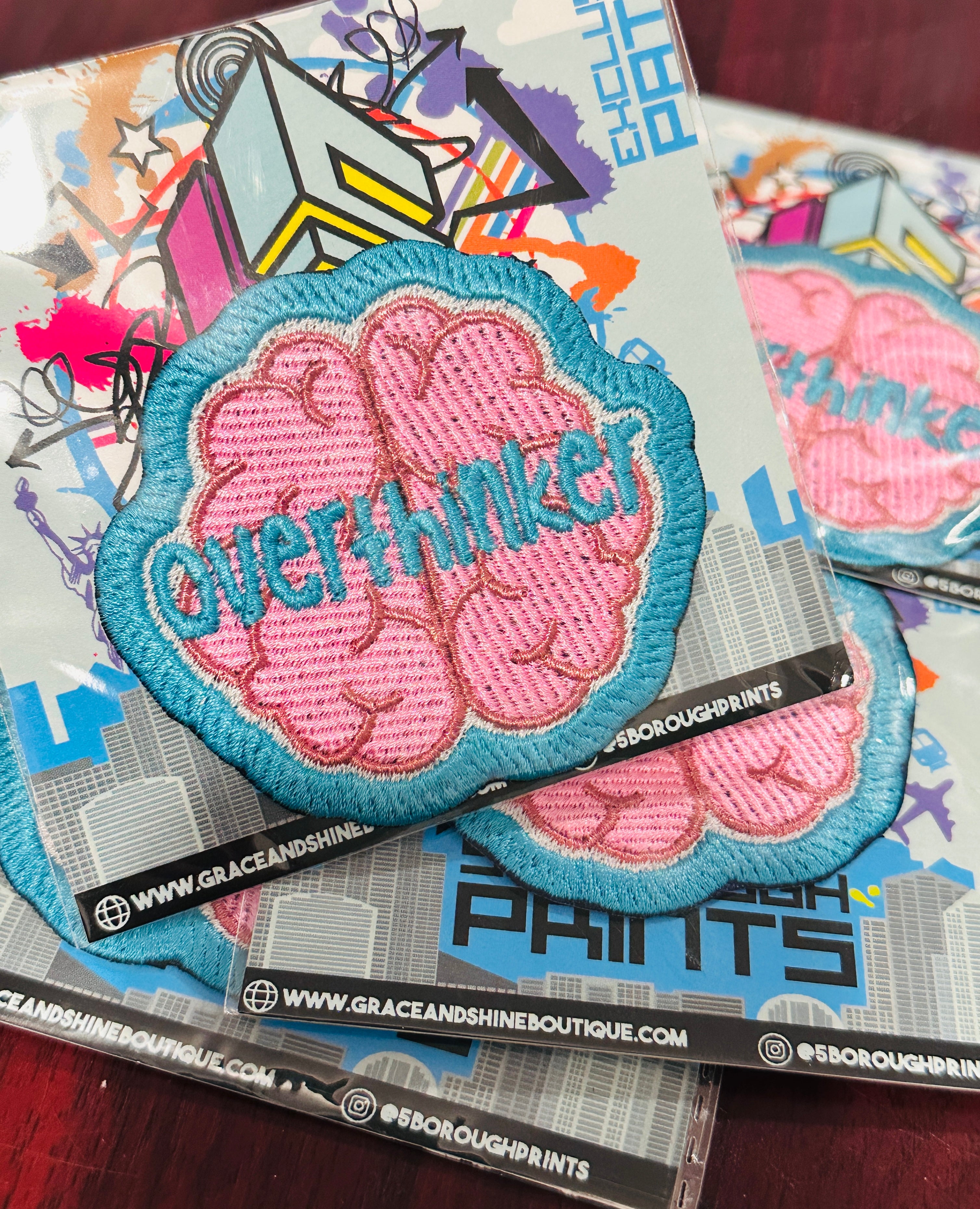 Over Thinker Iron On Patch