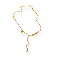 Star & Heart Lariat Necklace