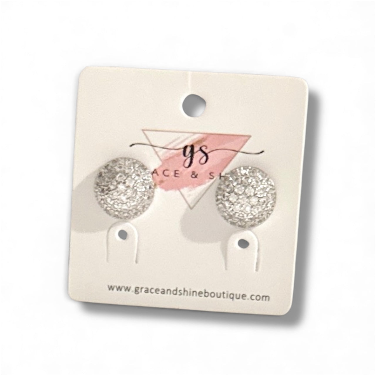 Half Fire Ball Stud Earrings