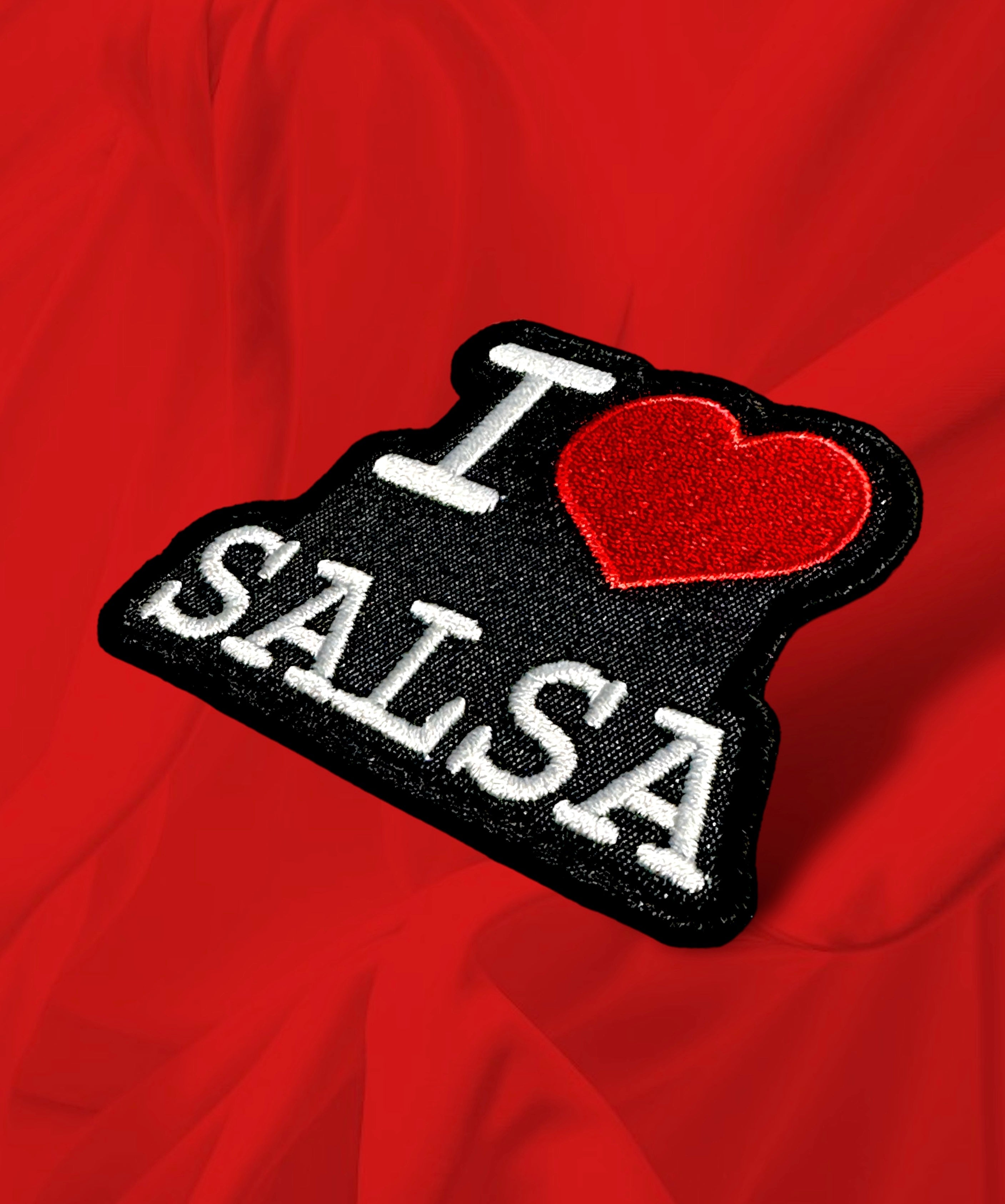 I Love Salsa Iron On Patch