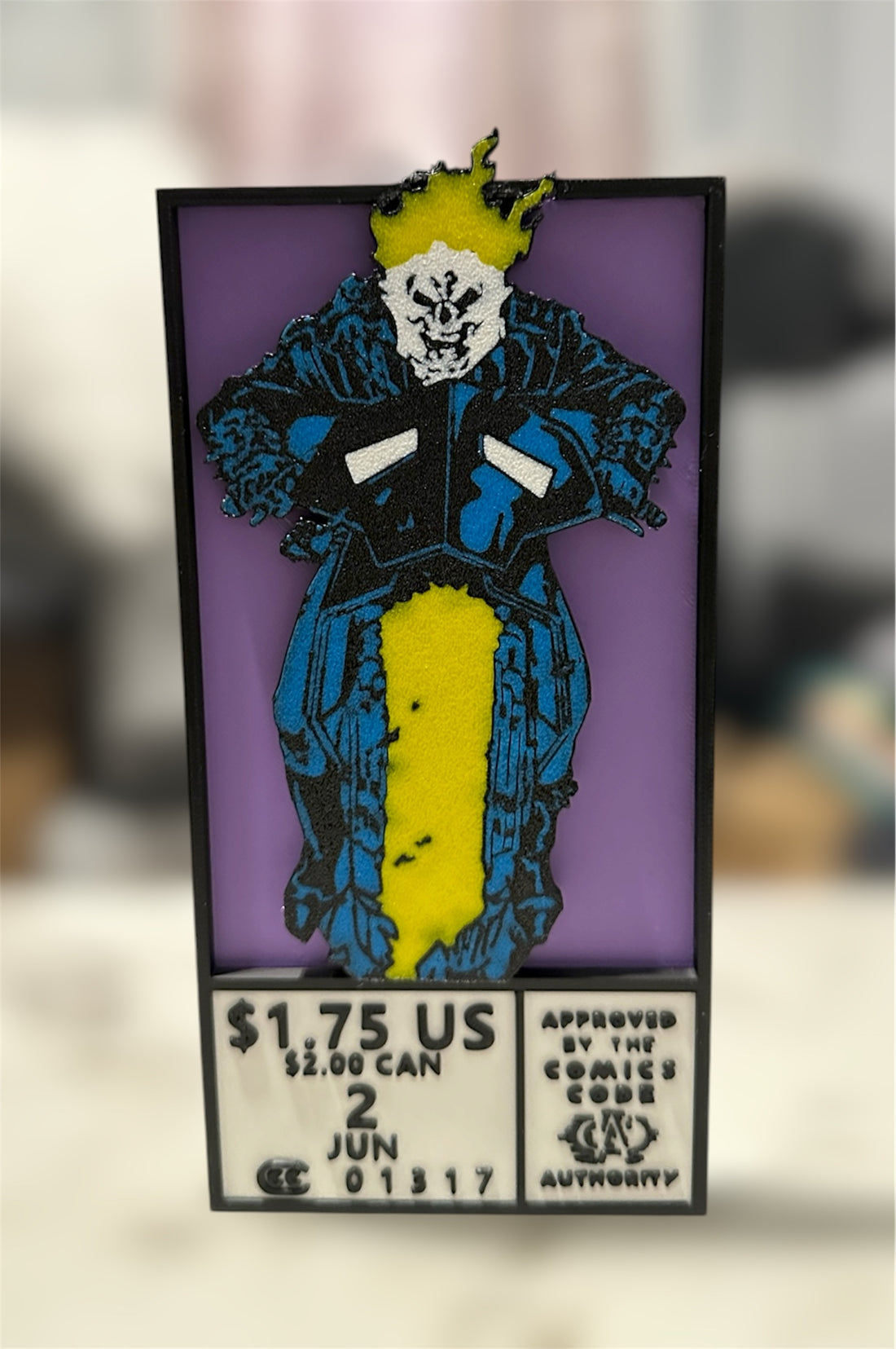 Ghost rider Inspired Comic Book Corner Frame Wall Decor