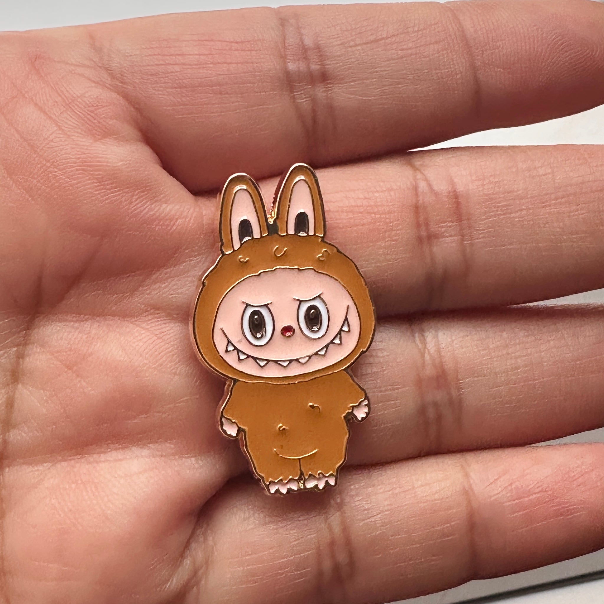 9-Labubu cinnamon color enamel pin