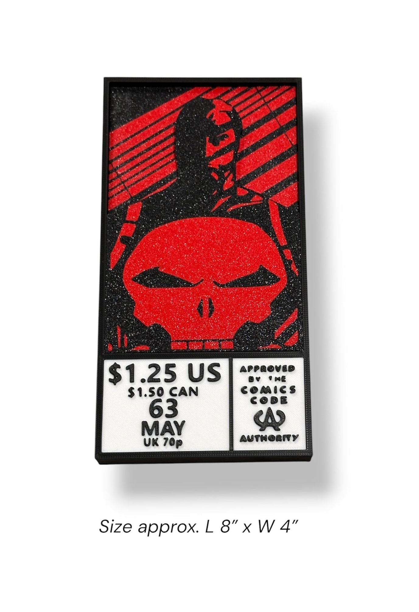 Punisher Inspired Comic Book Corner Frame