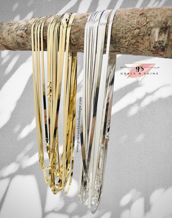 The Herringbone 14K Italian Gold Essential Chain
