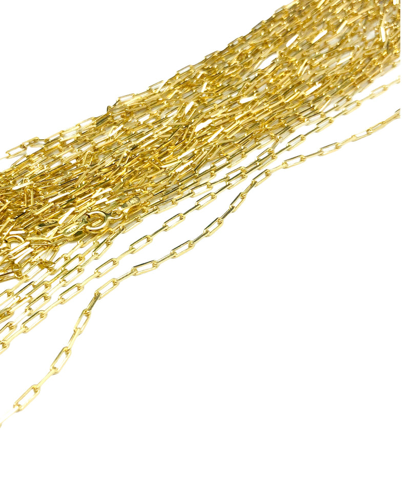 Minimalist Paperclip Italian Vermeil Gold Chain (Essentials)