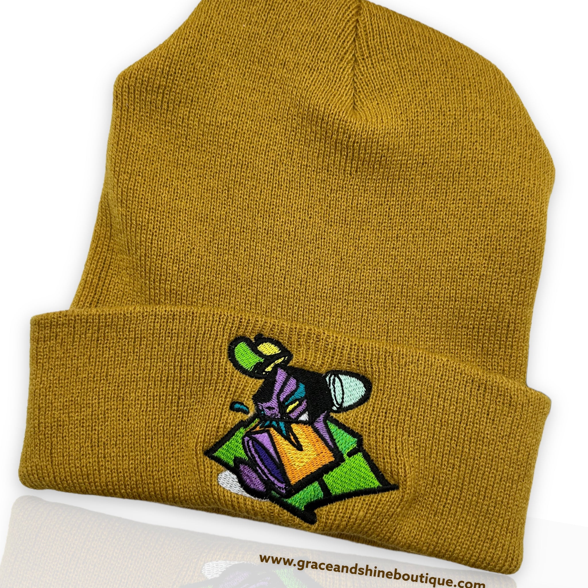 Gonga Embroidered Winter Beanie Hat
