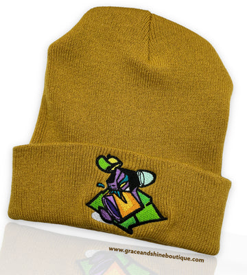 Gonga Embroidered Winter Beanie Hat