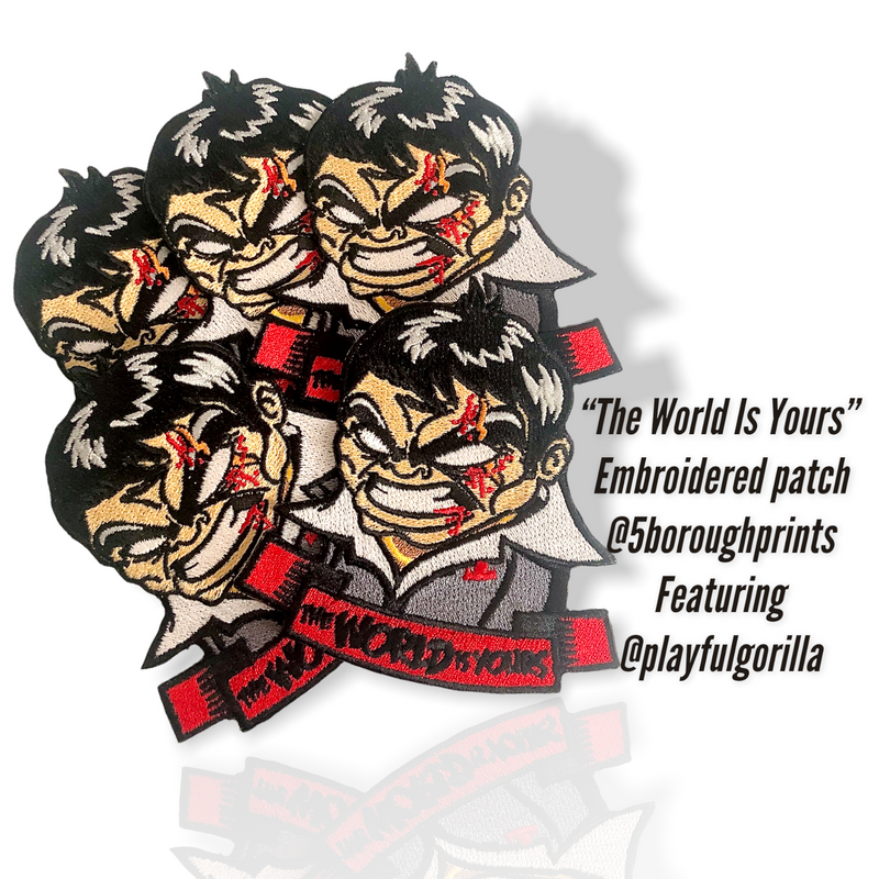The world is yours by Playfulgorilla- Embroidery Patch