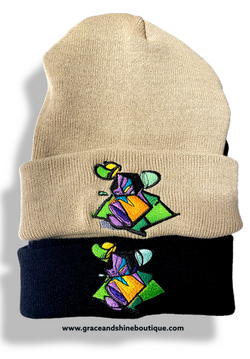 Gonga Embroidered Winter Beanie Hat